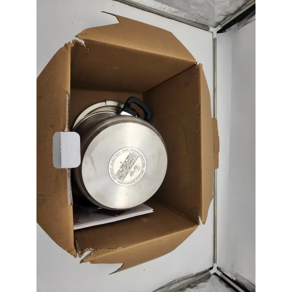 T-Fal Pressure Coooker 8 QT Stainless Steel Clipso One Hand System Steam Basket